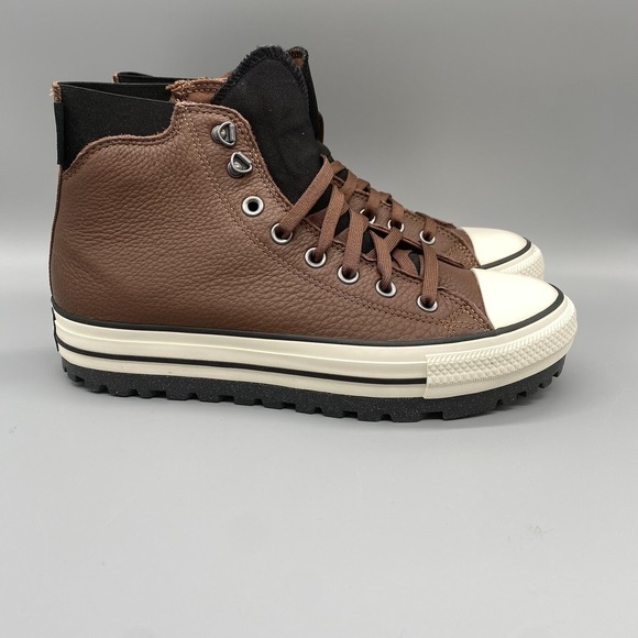 Converse Mens 9 Brown Chuck Taylor All Star City Trek Leather Waterproof Boot - Picture 2 of 15